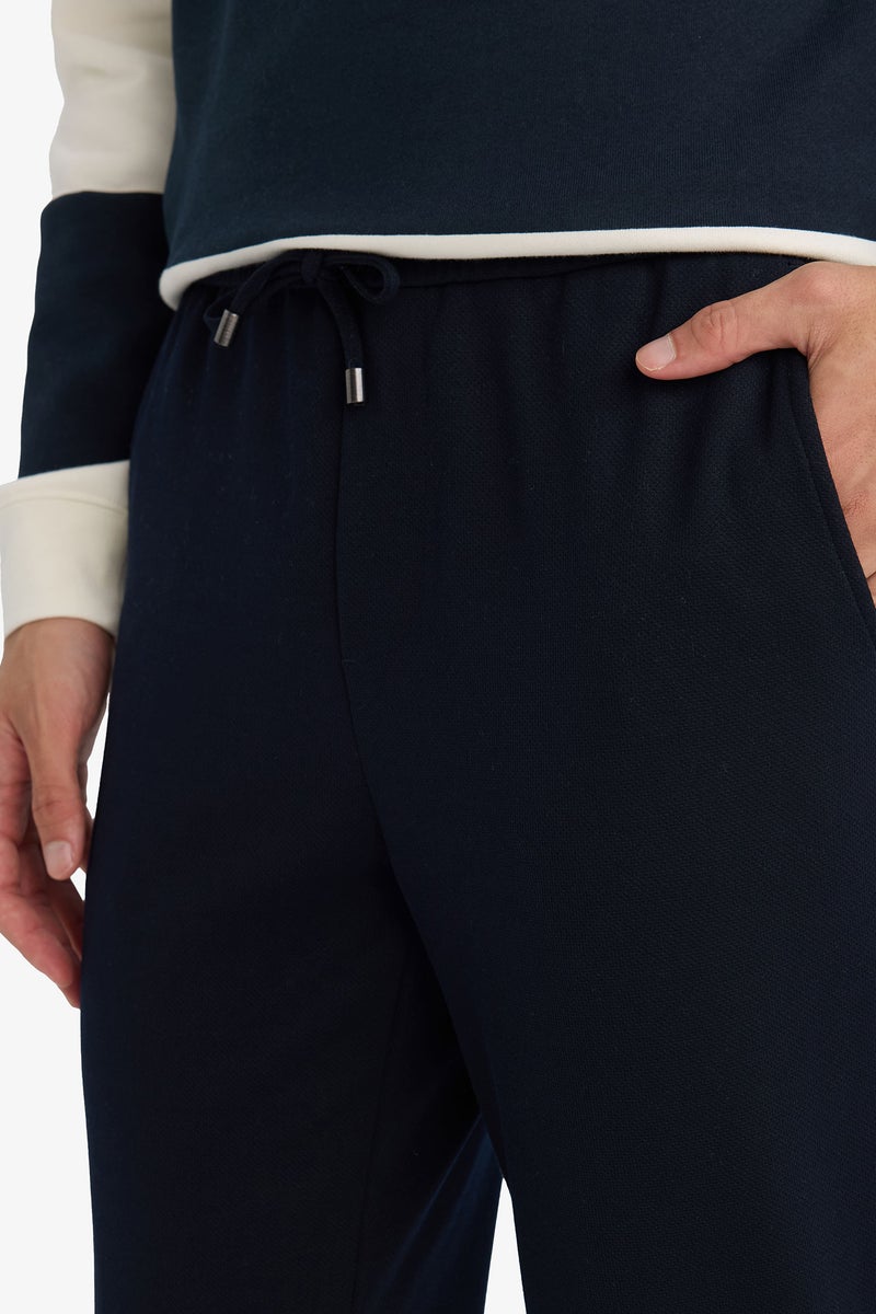 DeFacto Blue Man Tailored Fit Double Hem Trousers Casual - Image 4